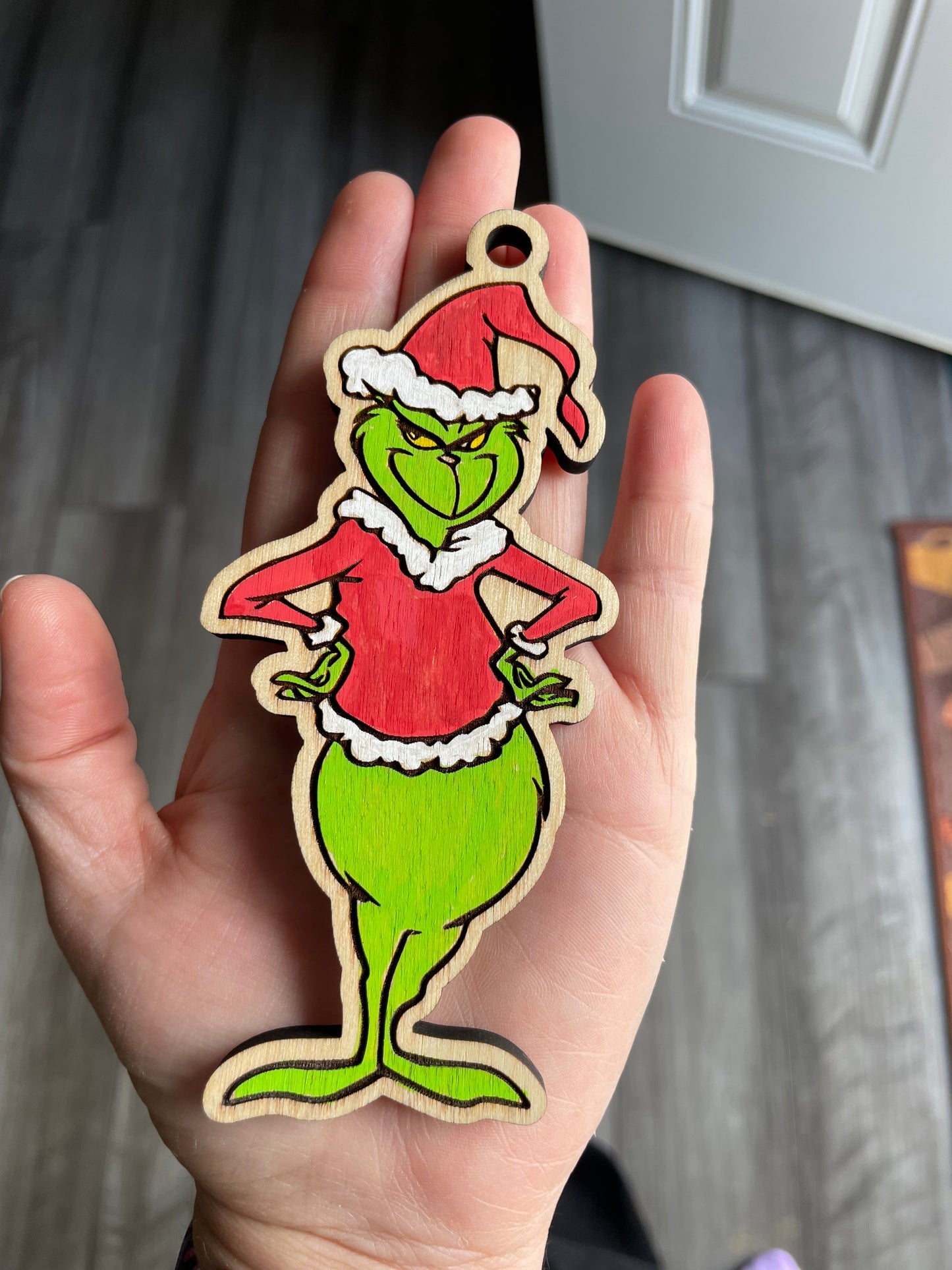 Hand painted Grinch Ornament