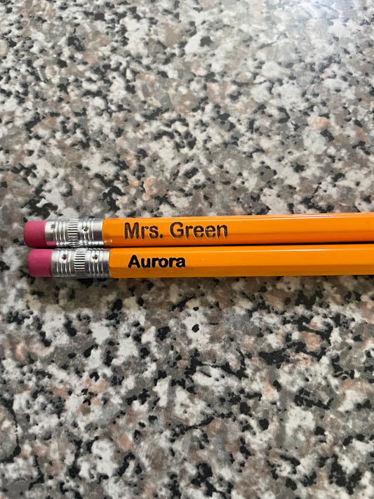 Personalized pencils and colored pencils