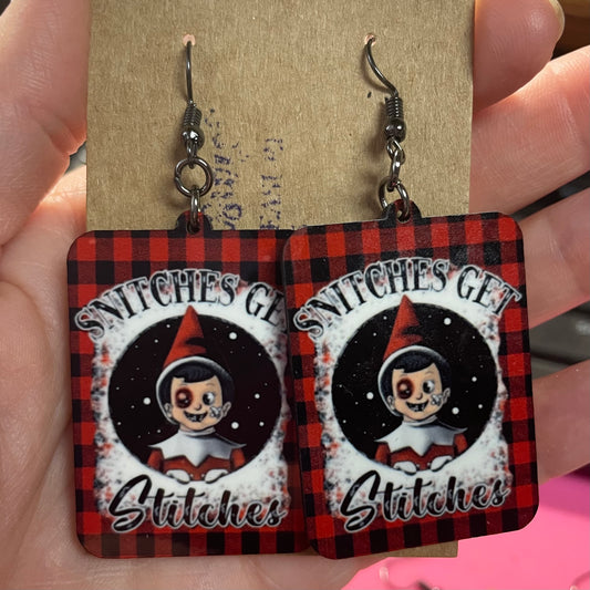 Snitches get Stitches Elf Earrings