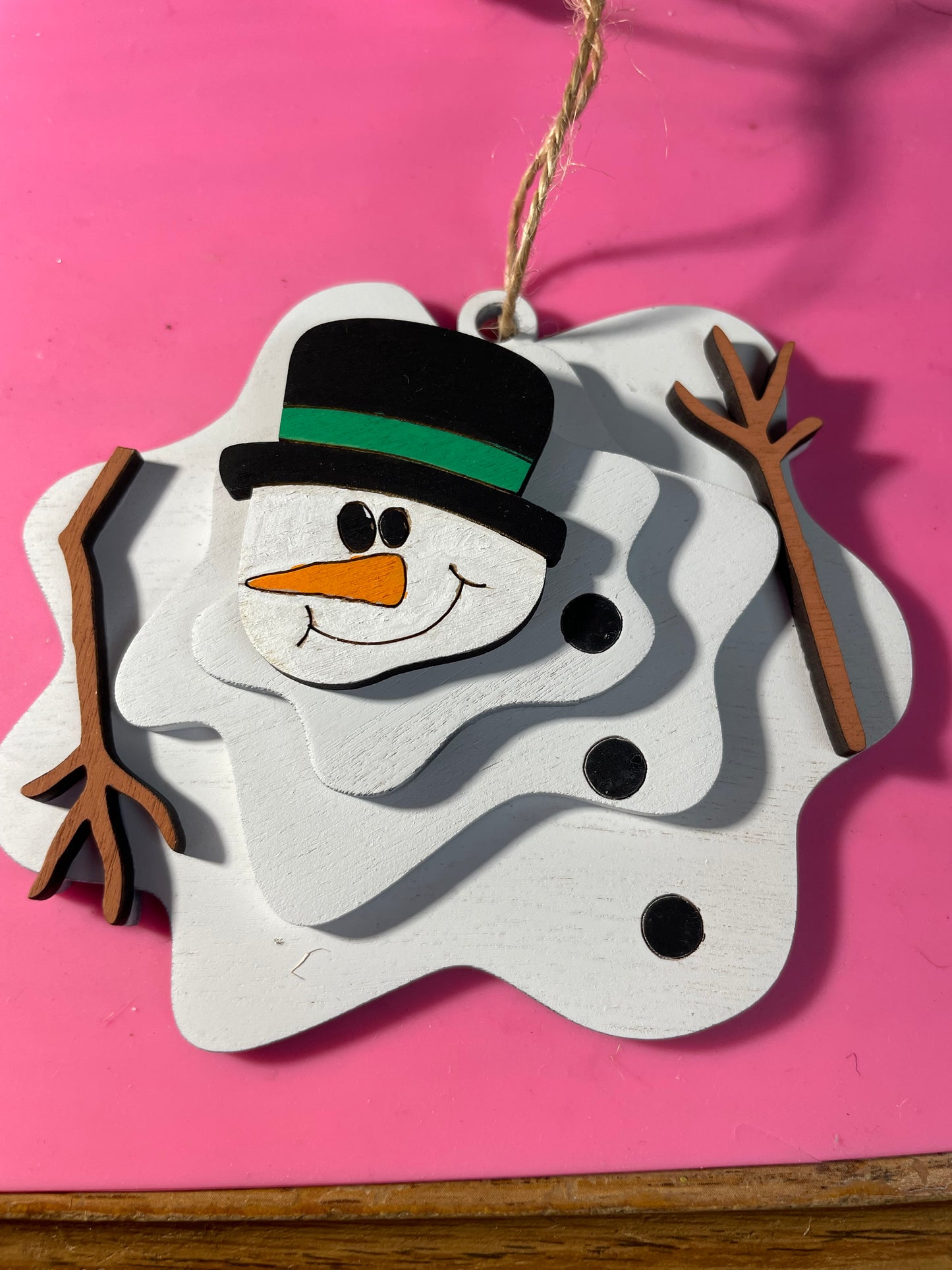 Melted Snowman Ornament