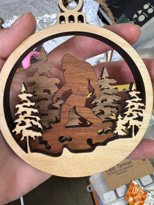 Bigfoot Layered Ornament