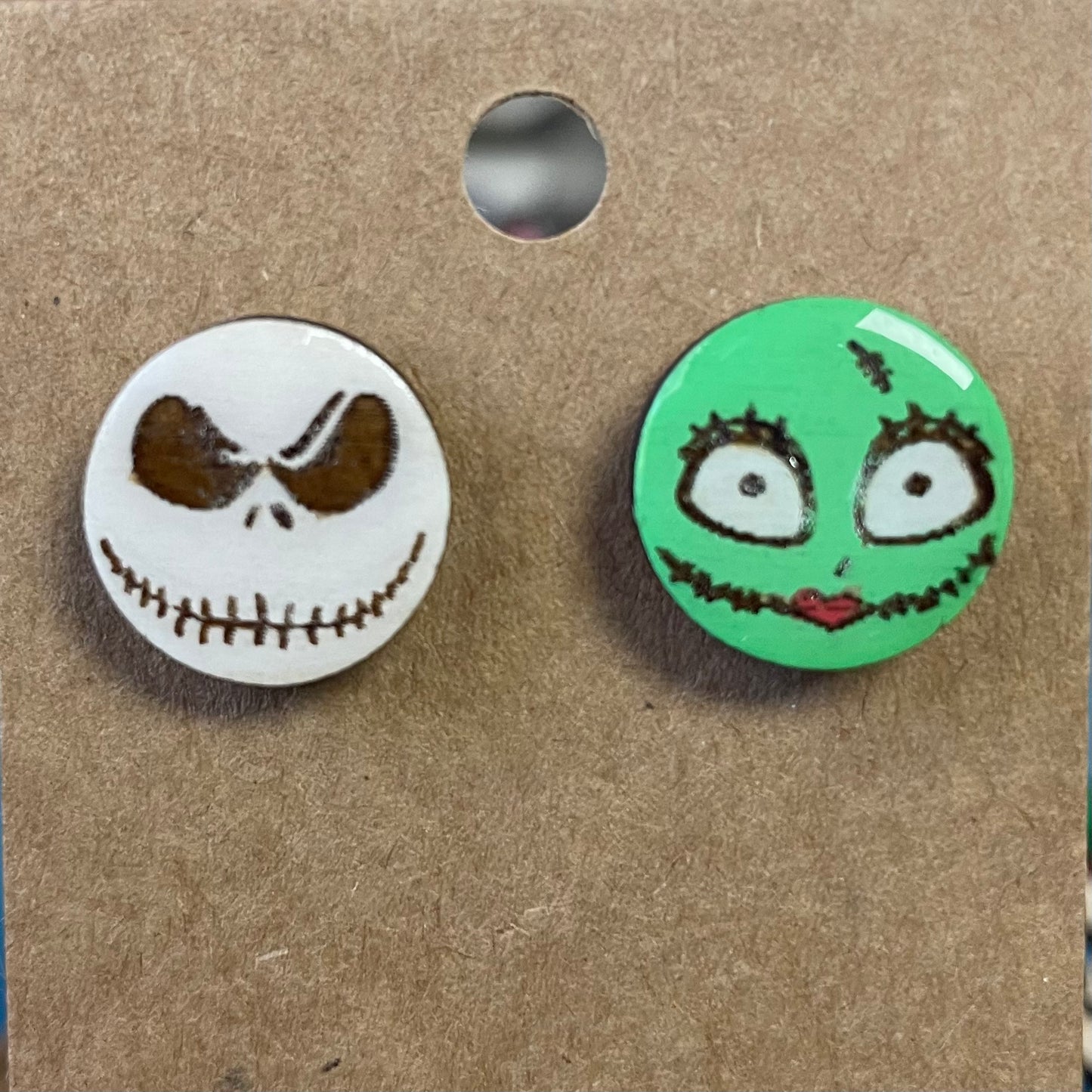 Jack and Sally stud earrings