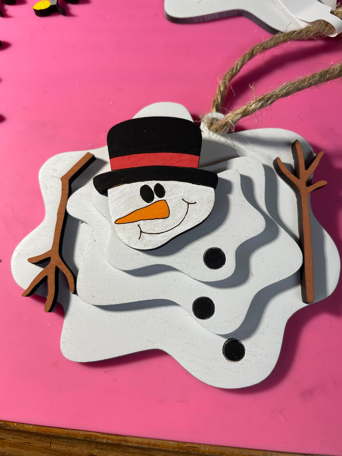 Melted Snowman Ornament