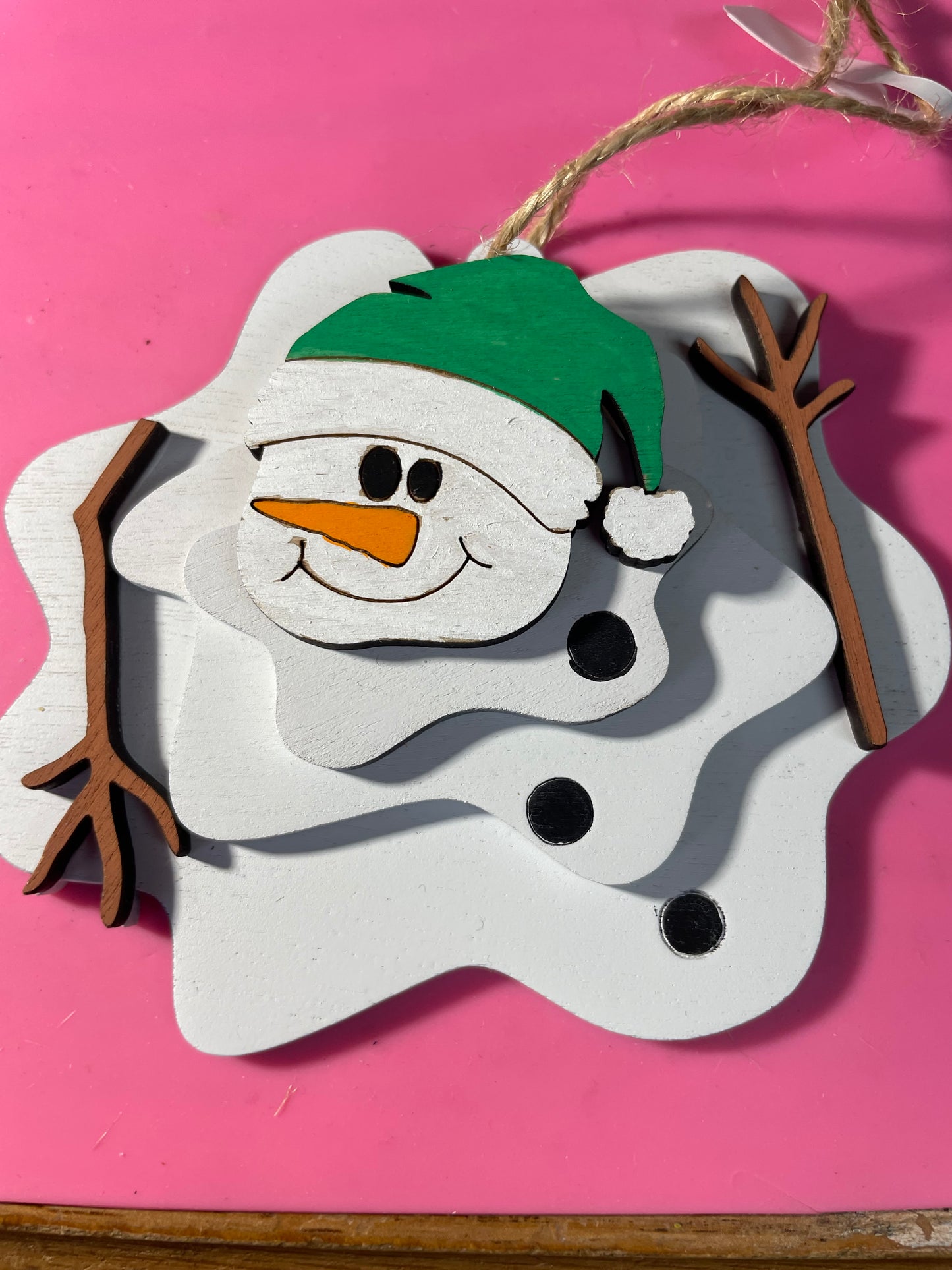 Melted Snowman Ornament