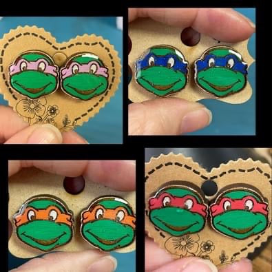 Teenage Ninja Turtle stud earrings