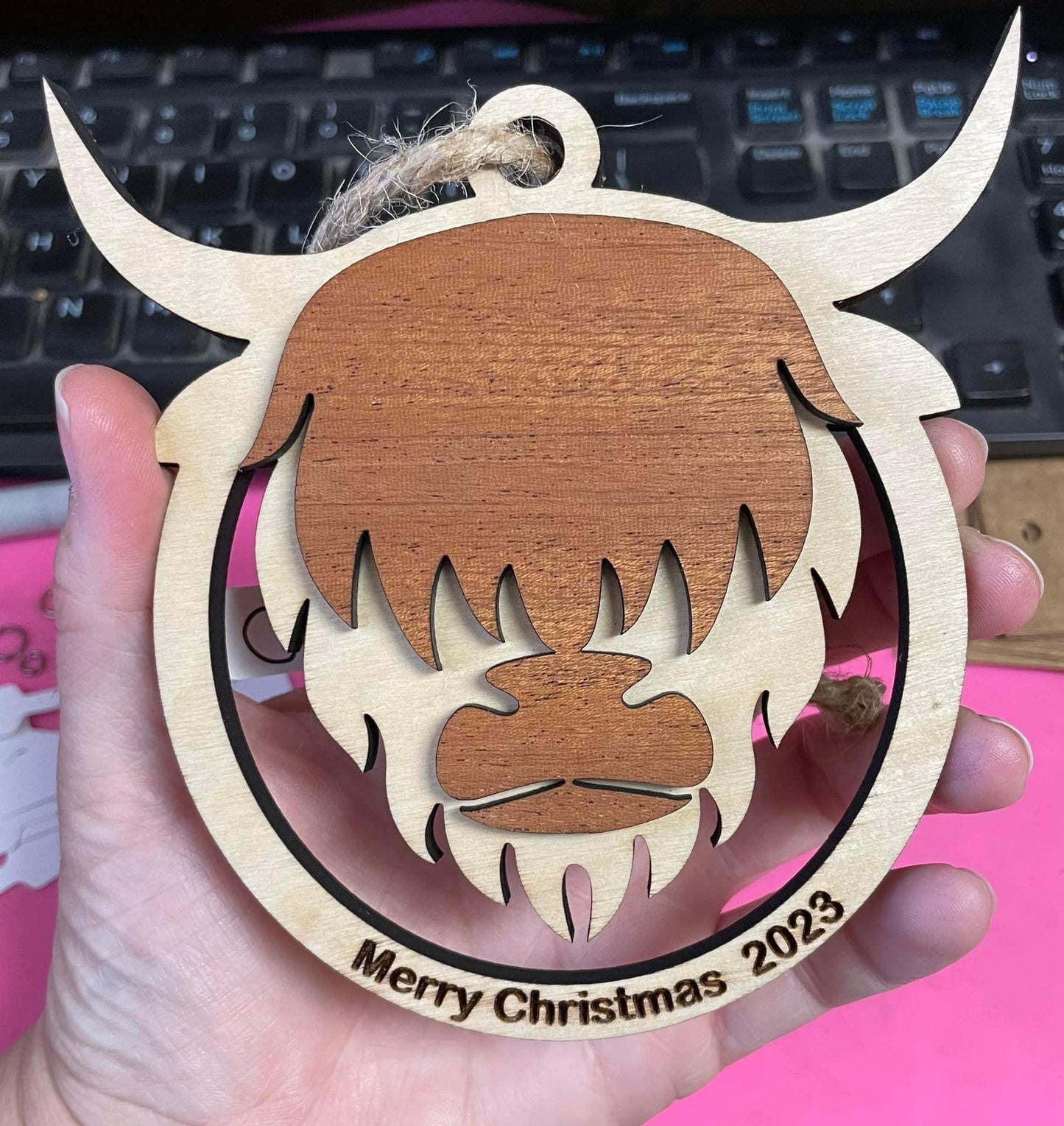 Highland Cow 2023 Christmas Ornament