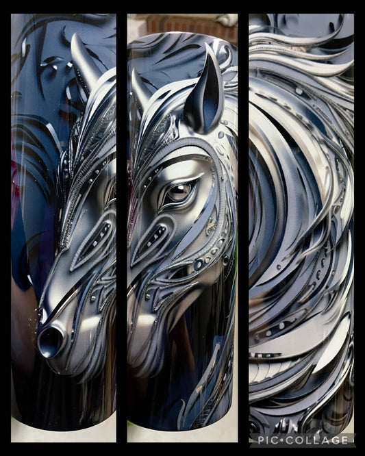 Metallic Horse Tumbler