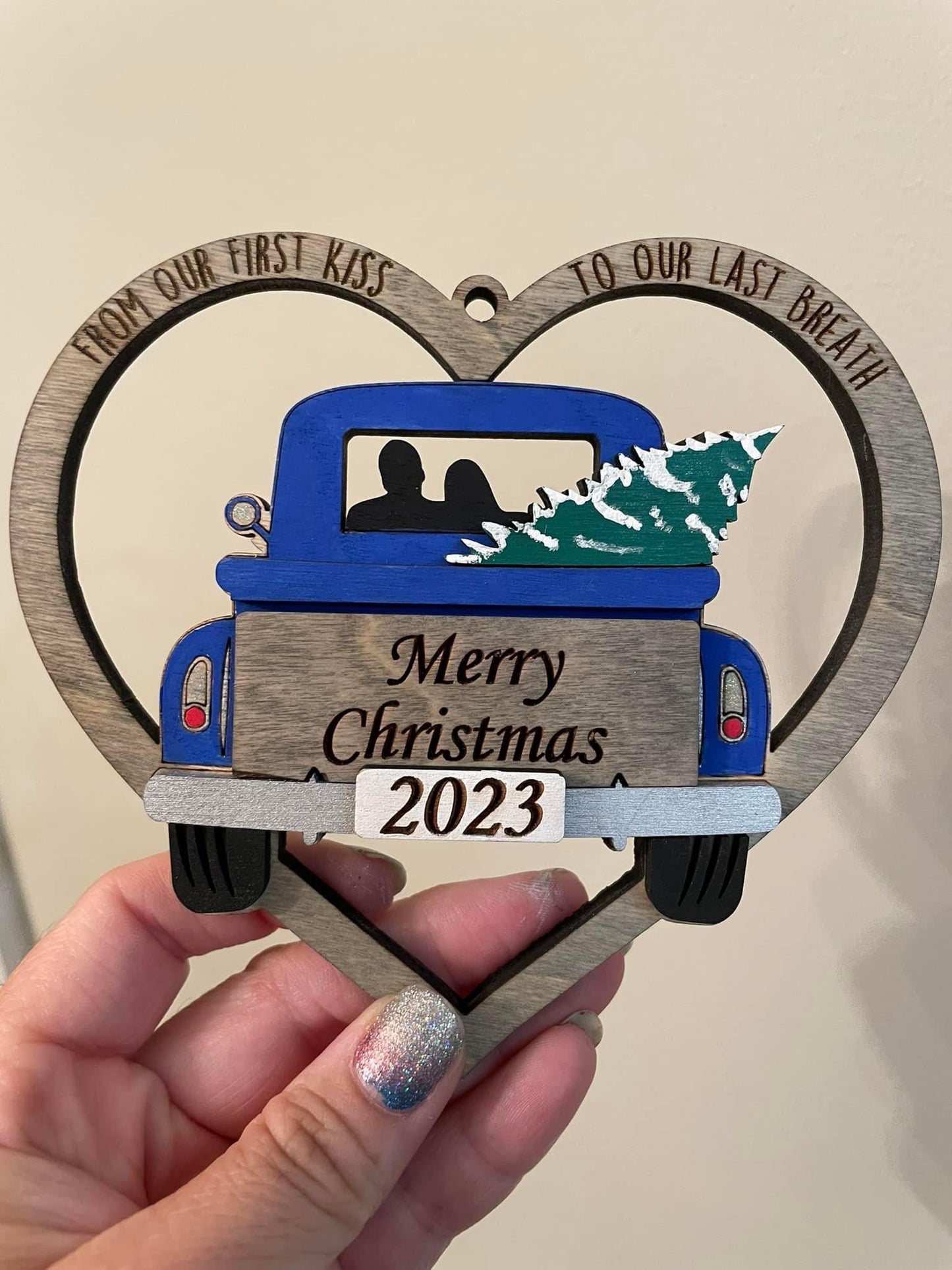 Couples Truck Christmas Ornament