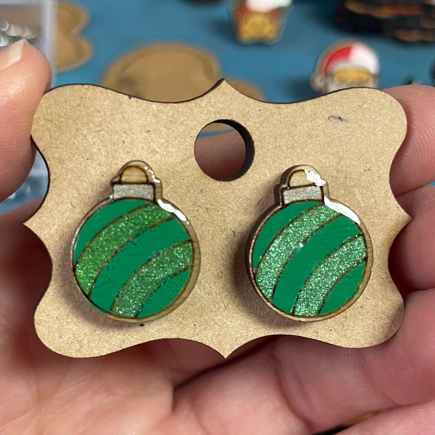 Christmas Ornament stud earrings