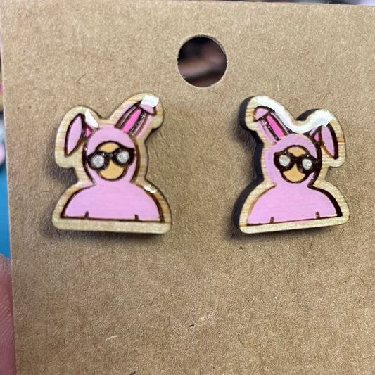 A Christmas Story Pink Bunny Studs