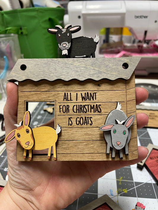 All I want for Christmas is Goats ornament