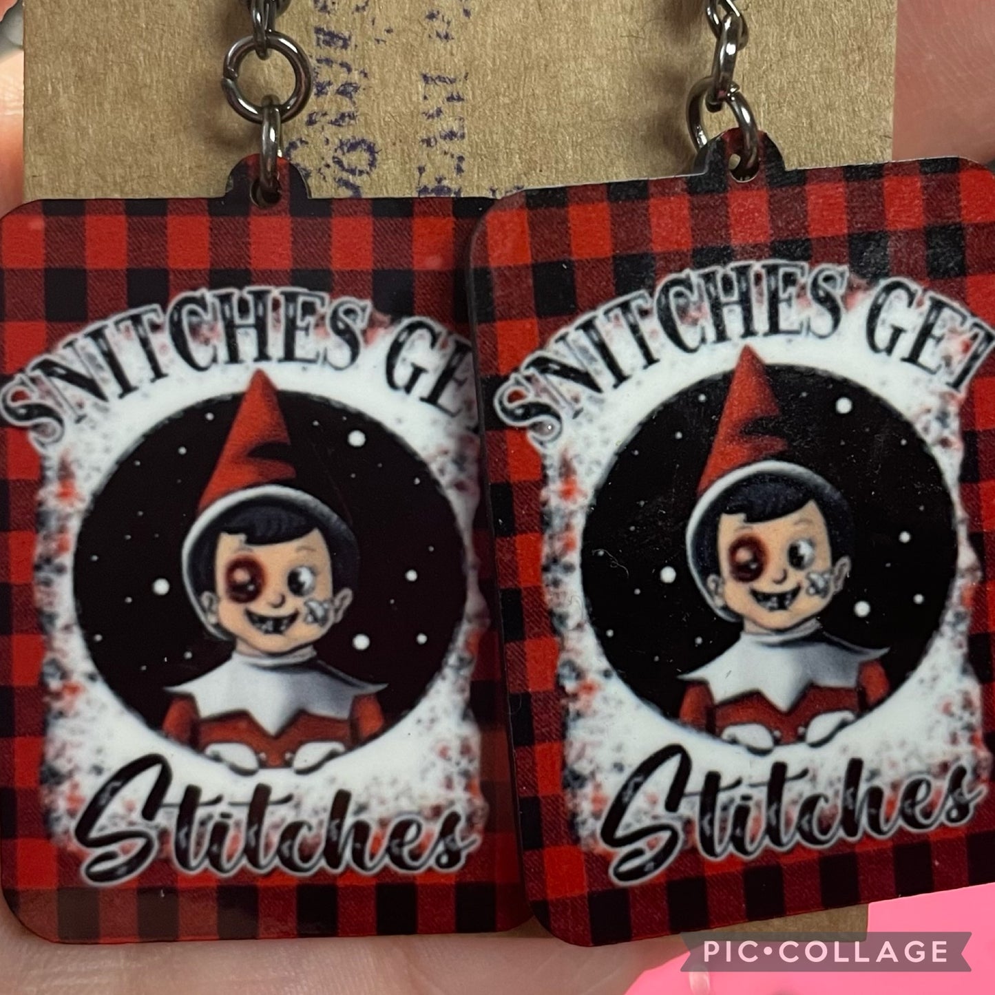 Snitches get Stitches Elf Earrings