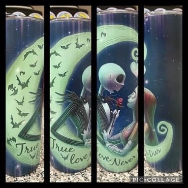 True love never dies Jack and Sally Tumbler