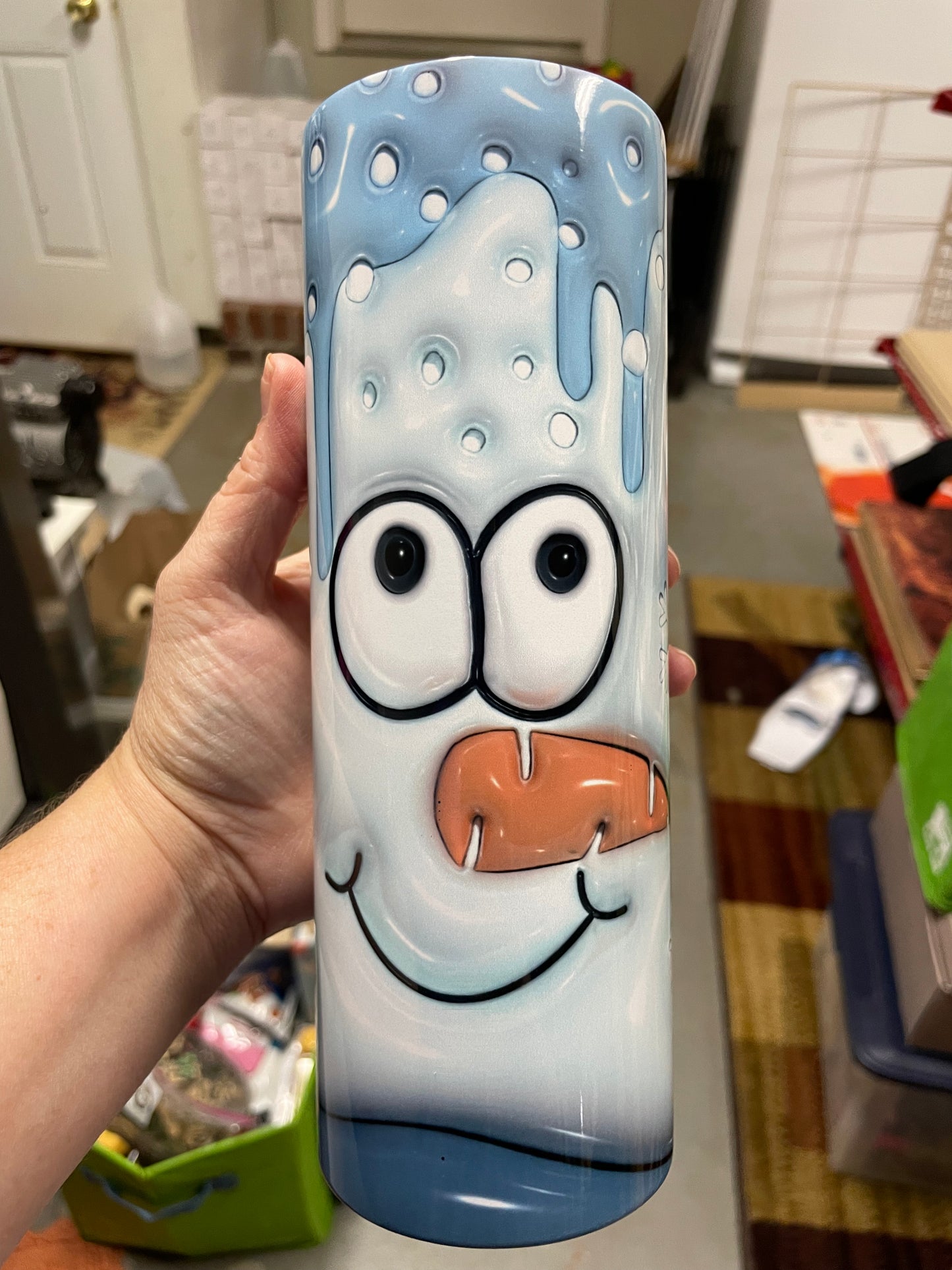 Puffy Snowman Tumbler