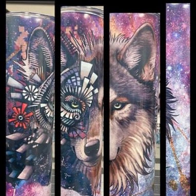 Tribal Wolf Tumbler