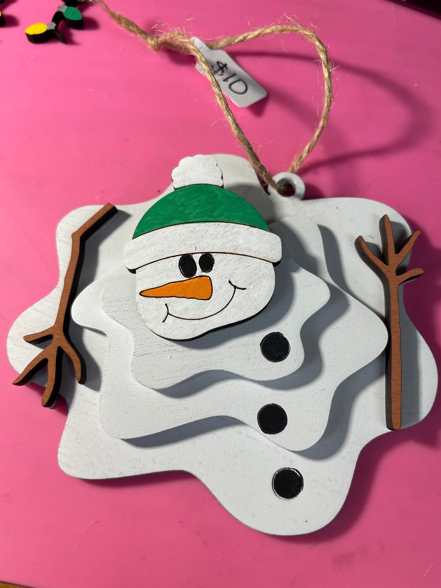 Melted Snowman Ornament