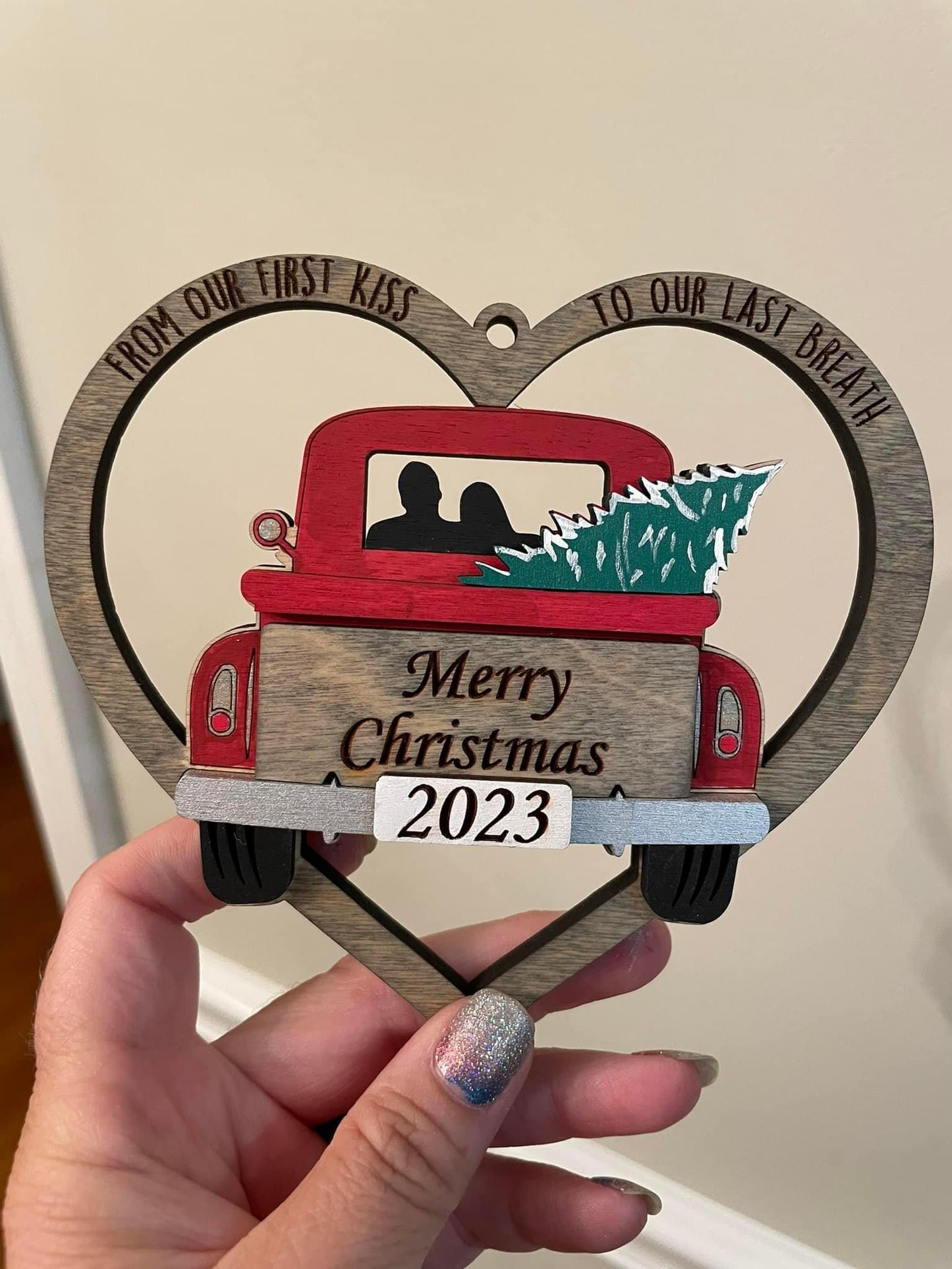 Couples Truck Christmas Ornament