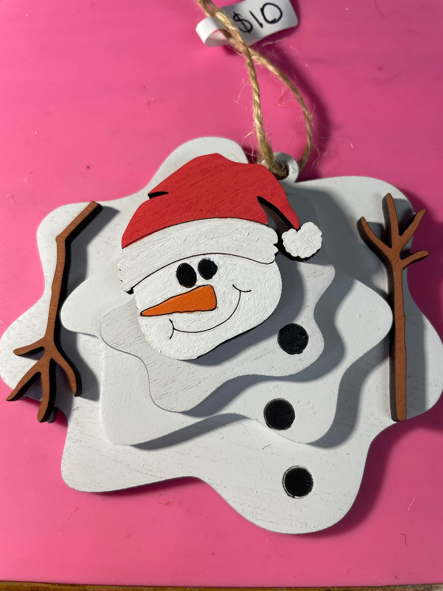 Melted Snowman Ornament