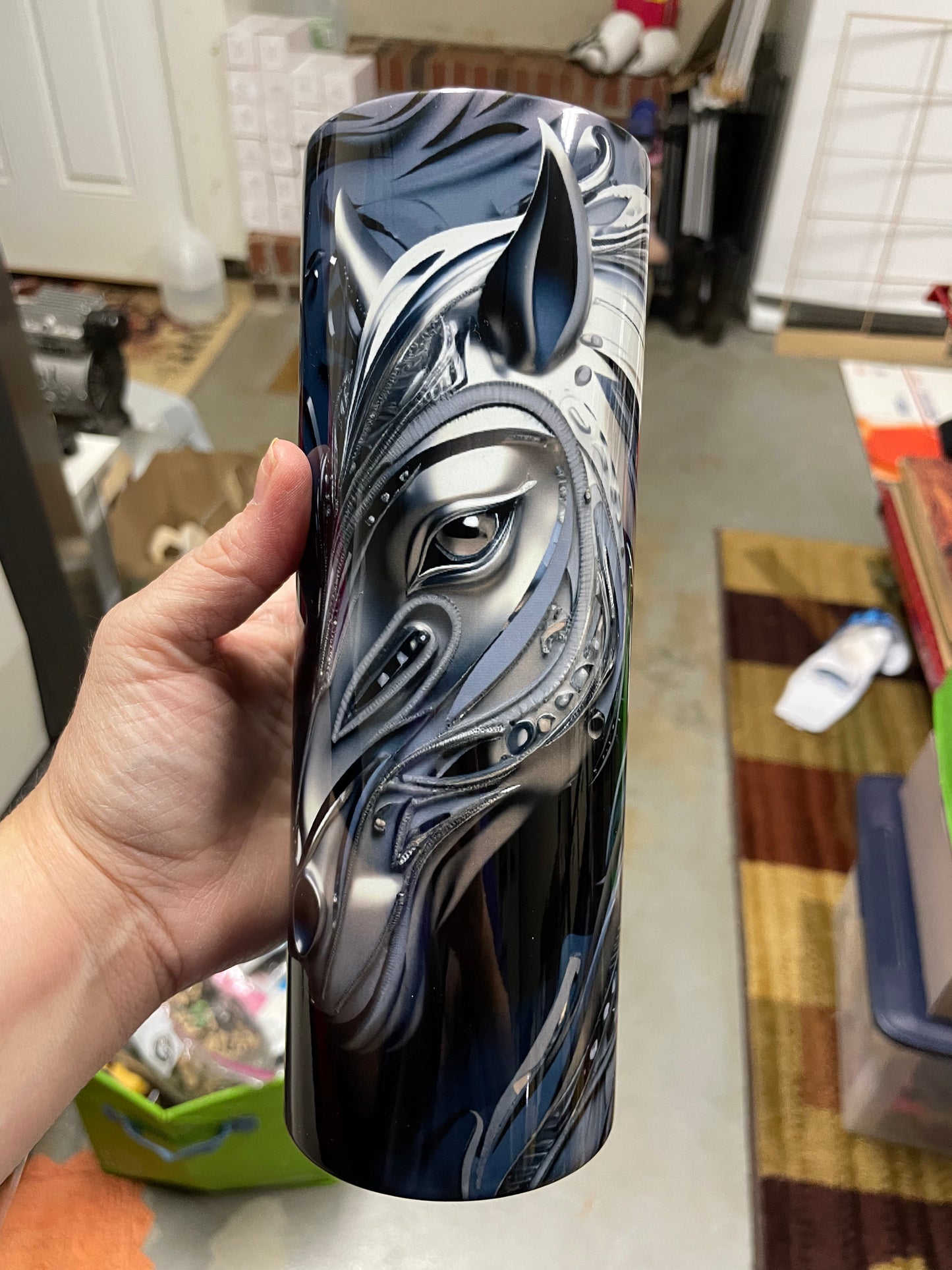 Metallic Horse Tumbler