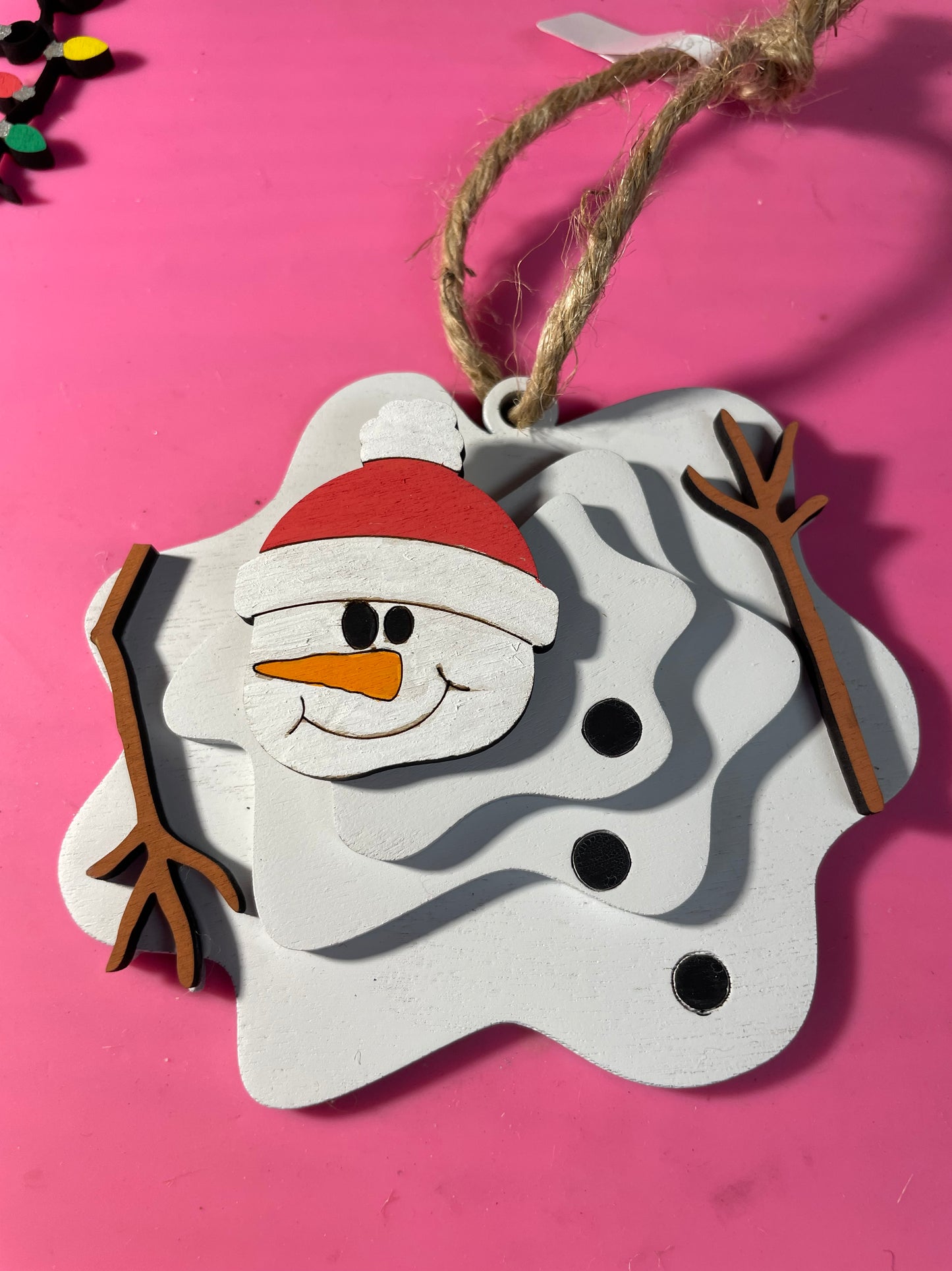 Melted Snowman Ornament