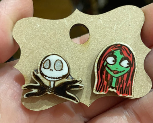 Jack & Sally stud earrings