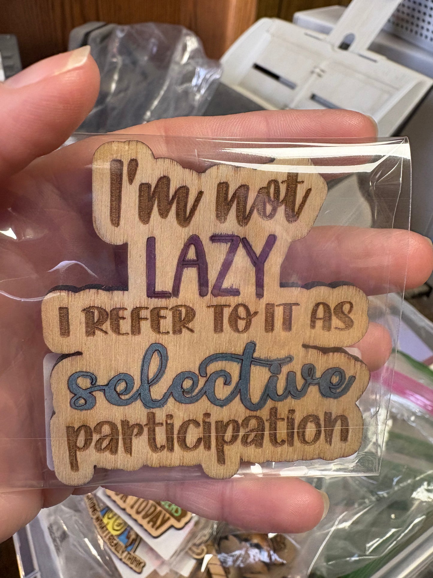 I’m not lazy I reference to it as selective participation