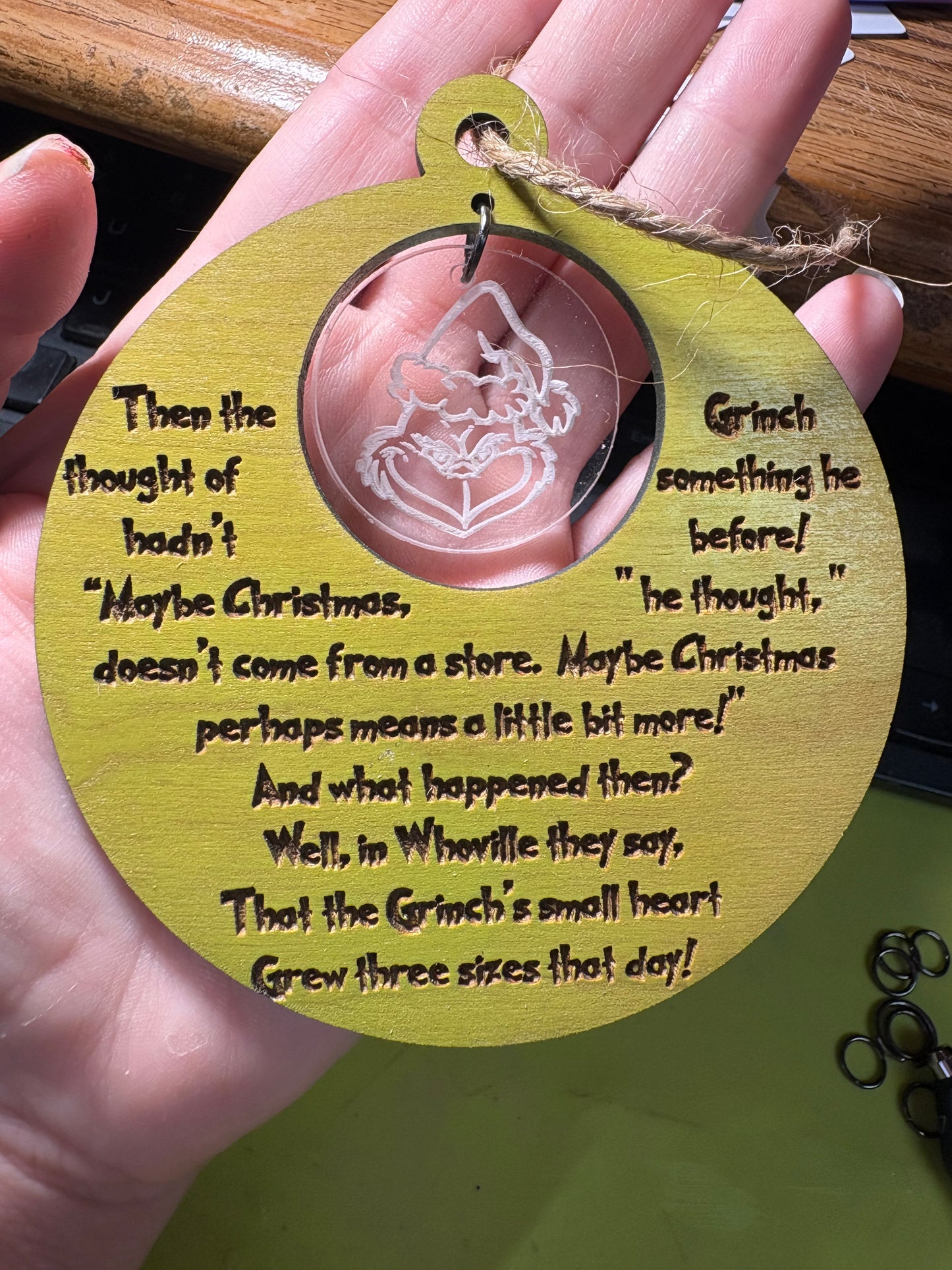 Grinch story ornament